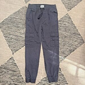 Urban Pipeline Boys Grey Cargo Jogger Pants Size Small‎ Elastic Waist Drawstring